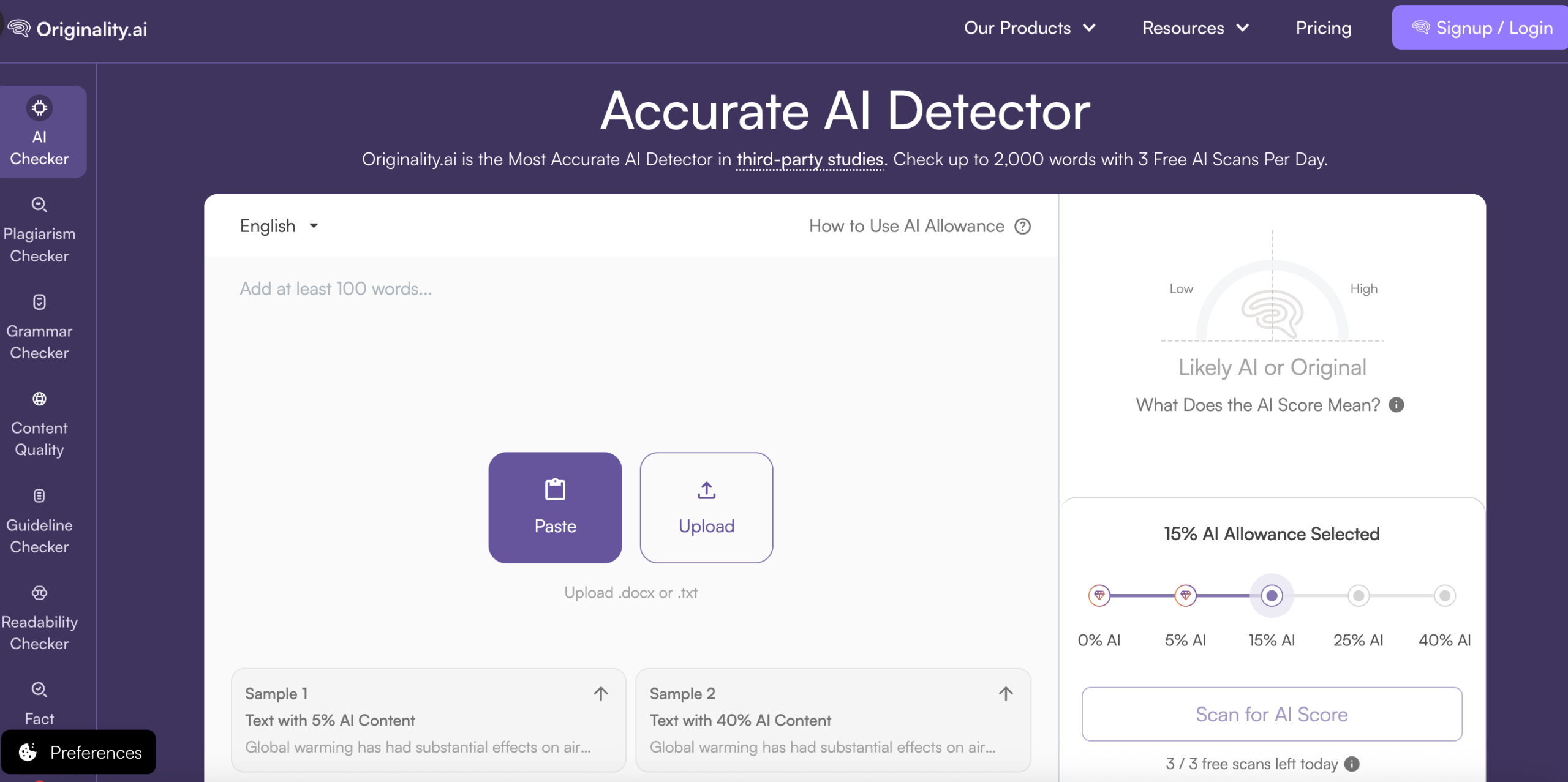 4. Originality.ai — Best for Publishers and Content Operations