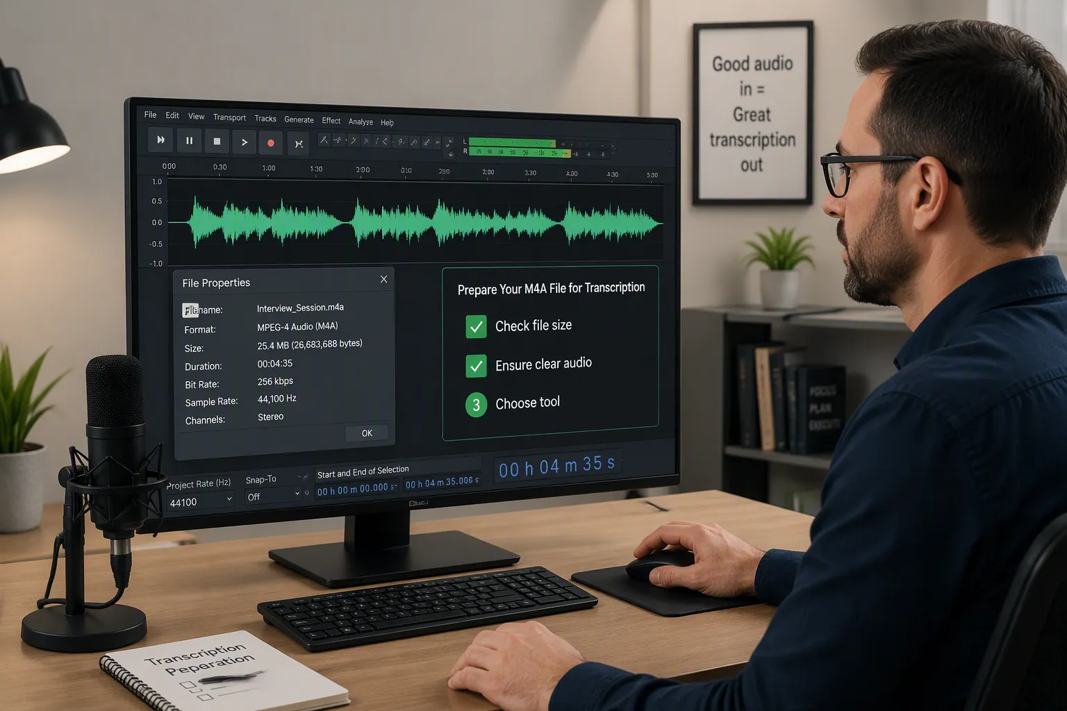 How to Transcribe M4A to Text: Step-by-Step Guide