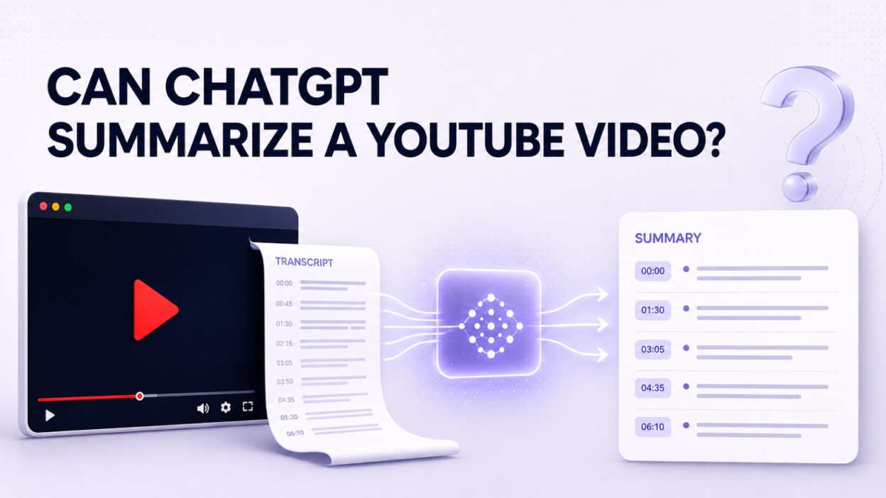 Can ChatGPT Summarize a YouTube Video? 5 Methods That Work in 2026
