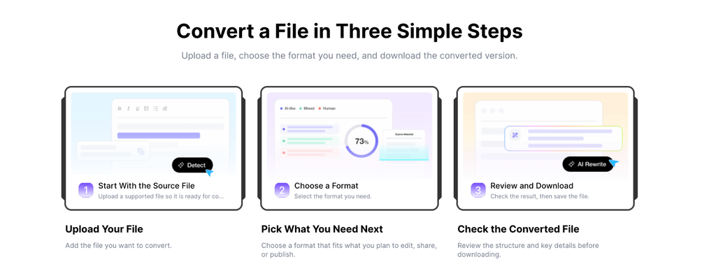 How to convert a DOCX file to PDF with Lunote